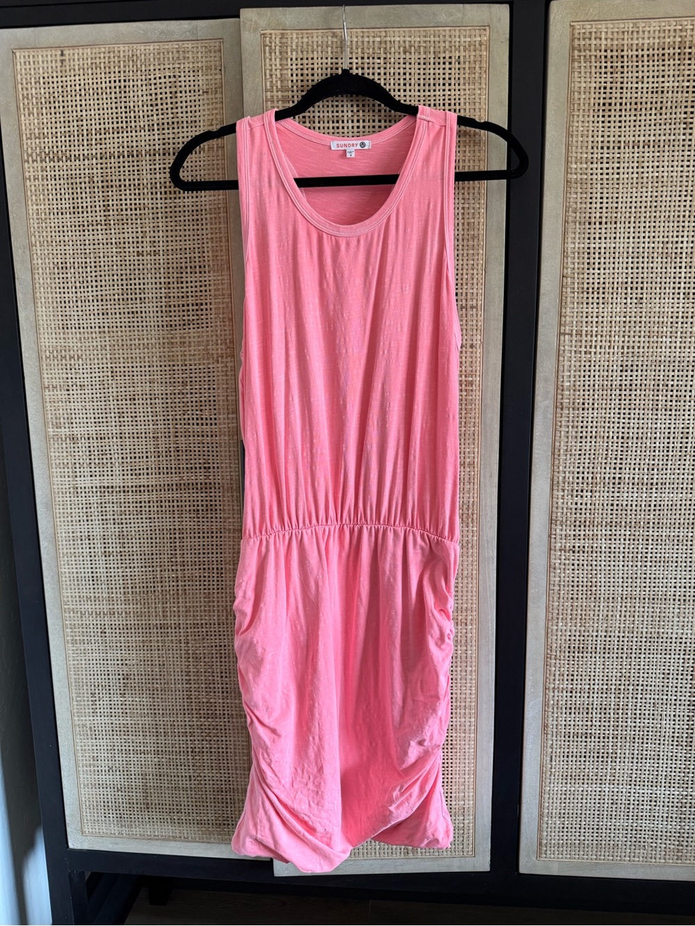Sundry Pink Sleeveless Casual Tank Dress